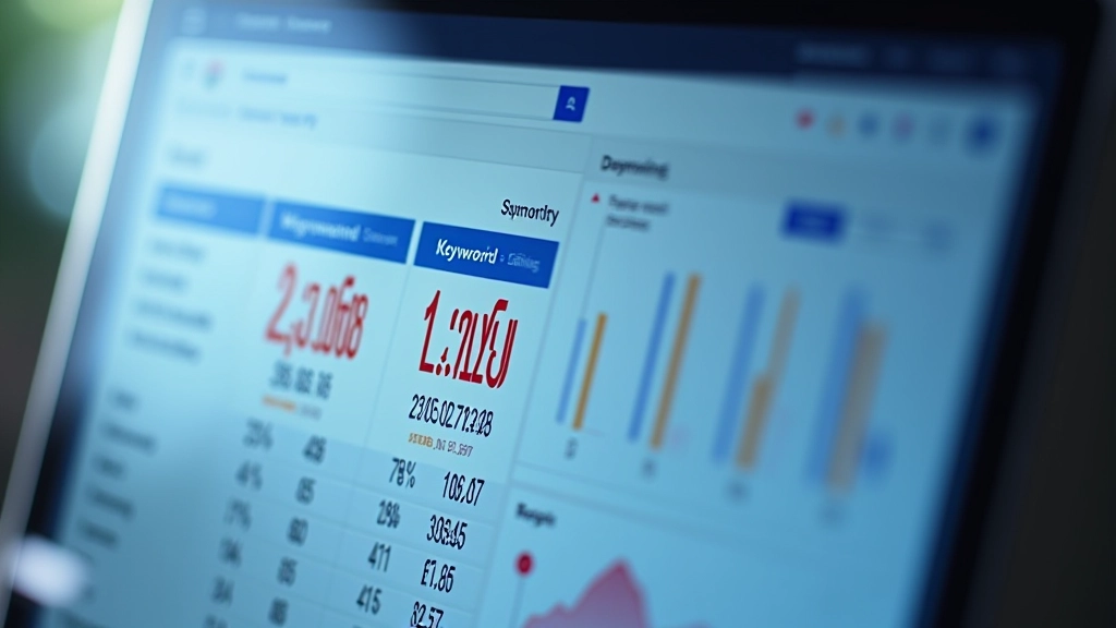 Comparison view showing before and after ranking positions for a website across multiple keywords with decline metrics